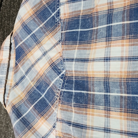 BKE VINTAGE 1967 ATHLETIC FIT PLAID ACID-WASH PEARL SNAP-BUTTON LONG-SLEEVED SHI - Picture 11 of 13